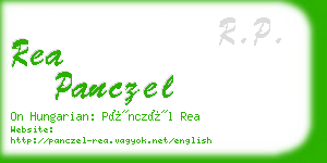rea panczel business card